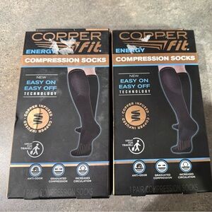 Energy Compression Socks - Black Copper Fit ( 2 Pair )